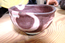 鼠志野・碗形茶碗の写真です